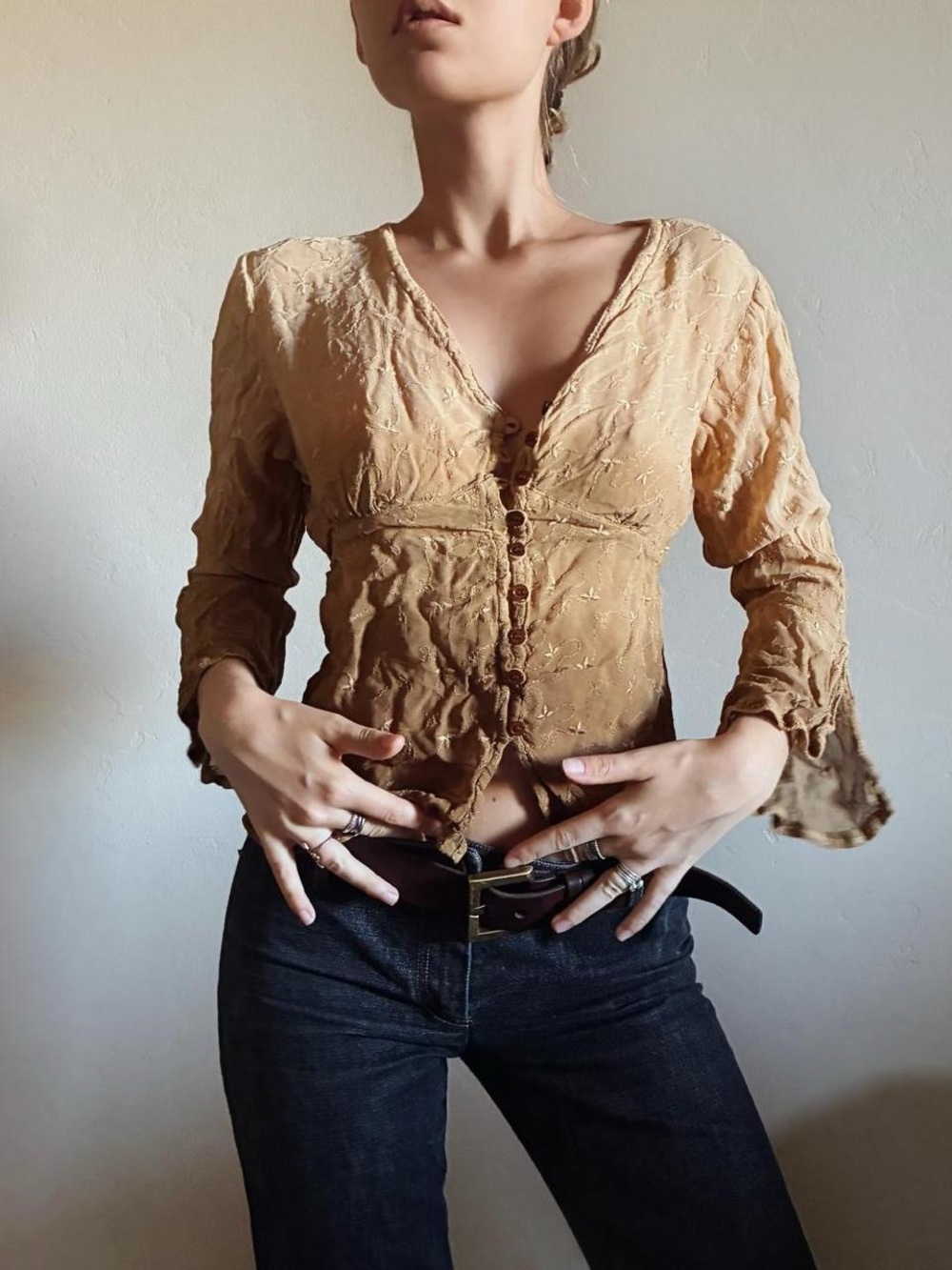 Vintage Whimsical Ombré Top